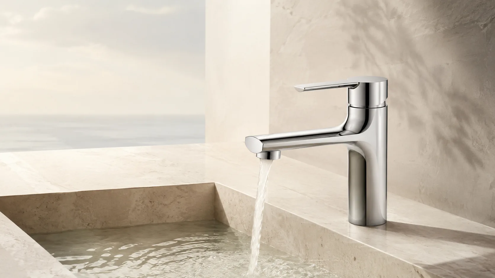 MORO basin mixer over a stone trough